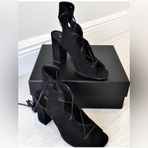 Saint Laurent Suede Lace-up Sandals size 37